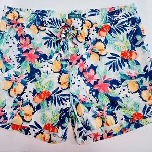 Caribbean Joe floral‎ citrus design shorts Size L